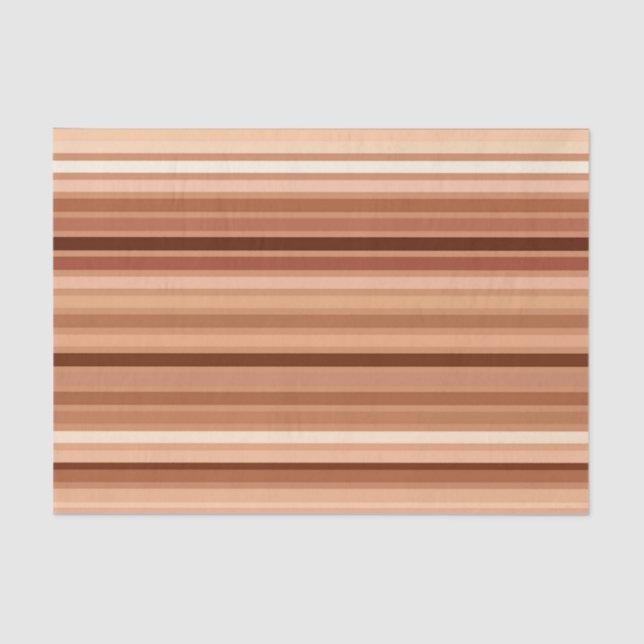 Blended Stripes, Brown, Tan and Cream      Tissue Paper (Front)