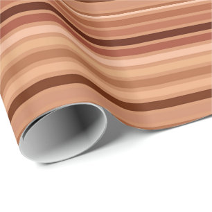 Blended Stripes, Brown, Tan and Cream      Wrapping Paper
