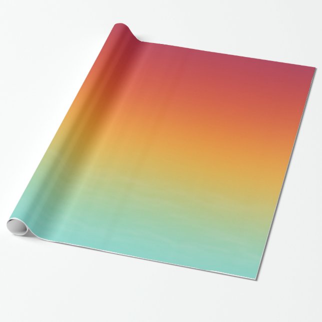 Blended Sunset Wrapping Paper (Unrolled)