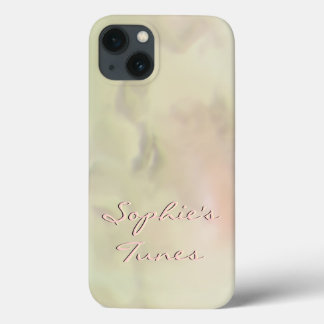 Blended Yellow and Peach with Custom Text Effects iPhone 13 Case
