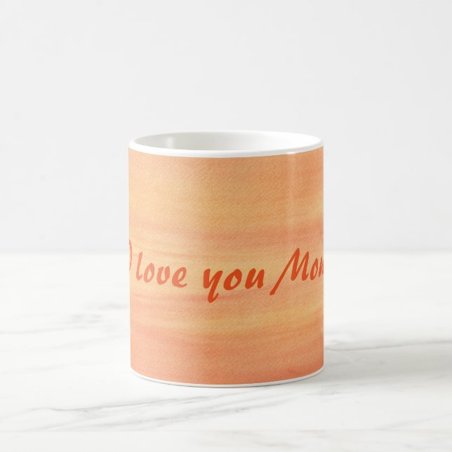 Blended Yellow Orange Sunset I love you Mum Mugs (Center)