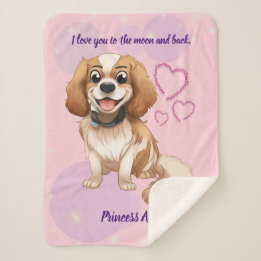 Blenheim Cavalier Custom Design Sherpa Blanket