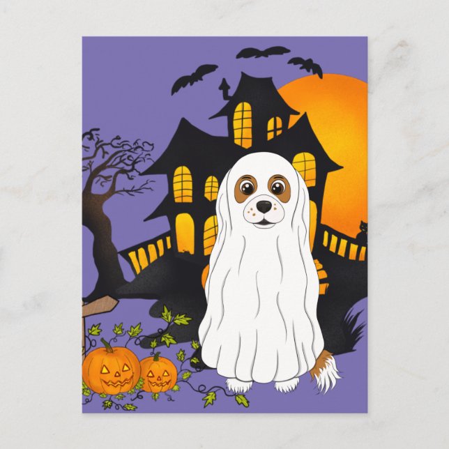 Blenheim Cavalier Ghost Halloween  Postcard (Front)
