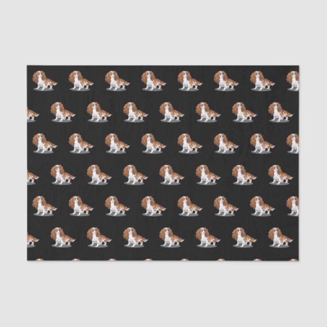 Blenheim Cavalier King Charles Spaniel Cartoon Dog Tissue Paper (Front)