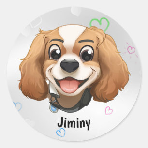 Blenheim Cavalier King Charles Spaniel      Classic Round Sticker
