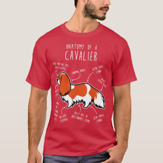 Blenheim Cavalier King Charles Spaniel Dog Anatomy T-Shirt