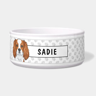 Blenheim Cavalier King Charles Spaniel & Paws Bowl