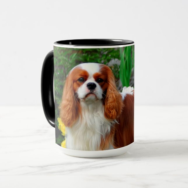Blenheim Cavalier King Charles Spaniel Puppy Dog Mug (Front Left)