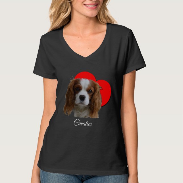 Blenheim Cavalier King Charles Spaniel T-Shirt (Front)