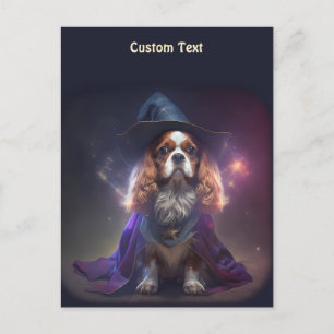 Blenheim Cavalier King Charles Wizard Postcard