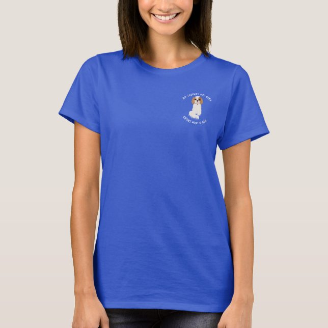 Blenheim Cavalier Therapy Dog  T-Shirt (Front)