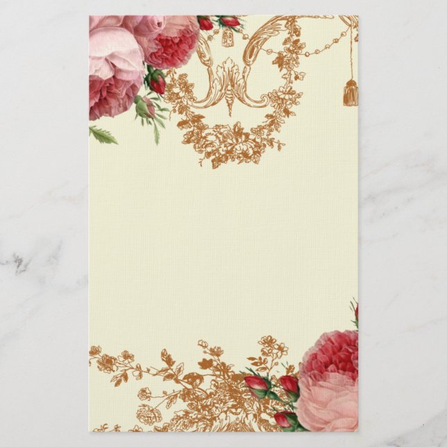 Blenheim Rose - Ivory  - Personal Stationery (Front)