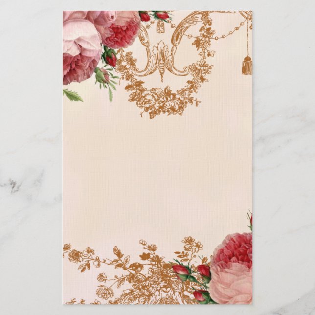 Blenheim Rose - Petal Pink - Personal Stationery (Front)