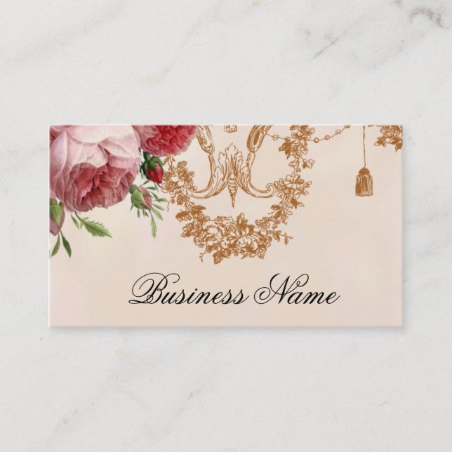 Blenheim Rose , pink petal Business Card (Front)