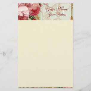 Blenheim Rose - Sage Green - Personalised Personal Stationery