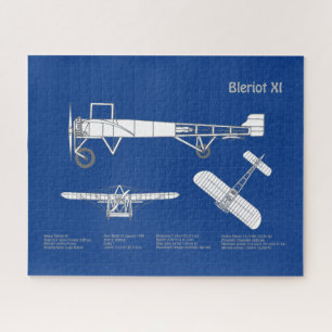 Bleriot XI - Aeroplane Blueprint Drawing Plans ABD Jigsaw Puzzle