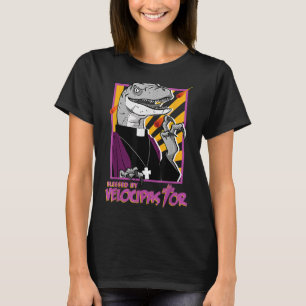 Bless By Velocipastor, Cool Dinosaur Parish Priest T-Shirt