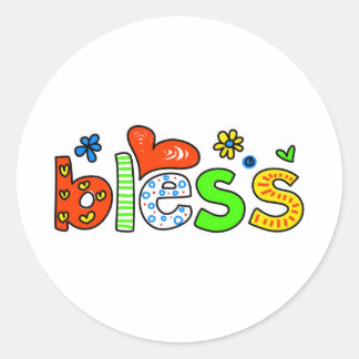 Bless Classic Round Sticker