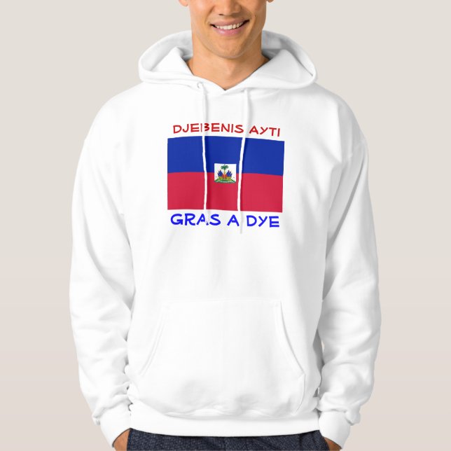 Bless Haiti mens hoodie (Front)