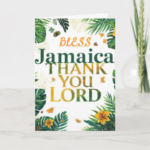 Bless Jamaica thanksgiving Card