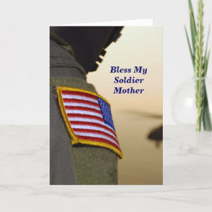 Bless My Soldier Mother Prayer Card