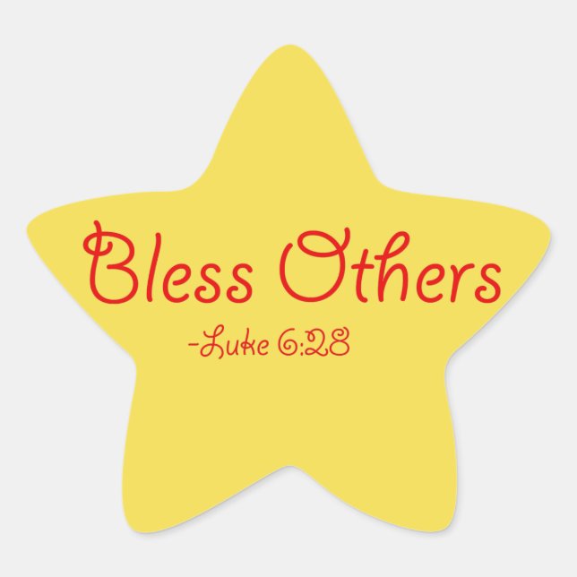 Bless Others Star Sticker (Front)