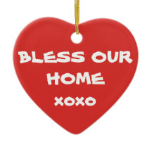 Bless Our Home Simple Script Cute Christmas