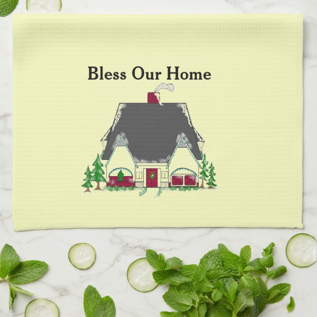 Bless Our Home Tea Towel (Folded)