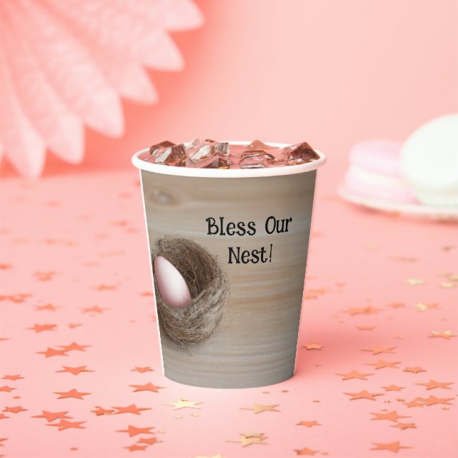 Bless Our Nest, Nesting Party Paper Cups (Insitu)