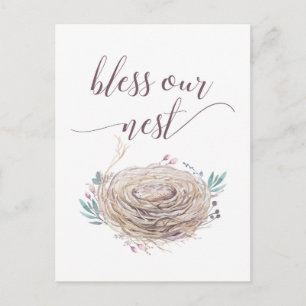 Bless Our Nest - Rustic, Boho Chic Design Postcard