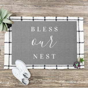 Bless Our Nest Rustic Grey Doormat