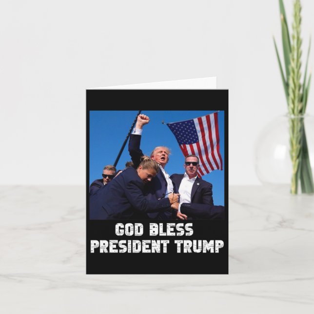 Bless President Trump1  Card (Front)