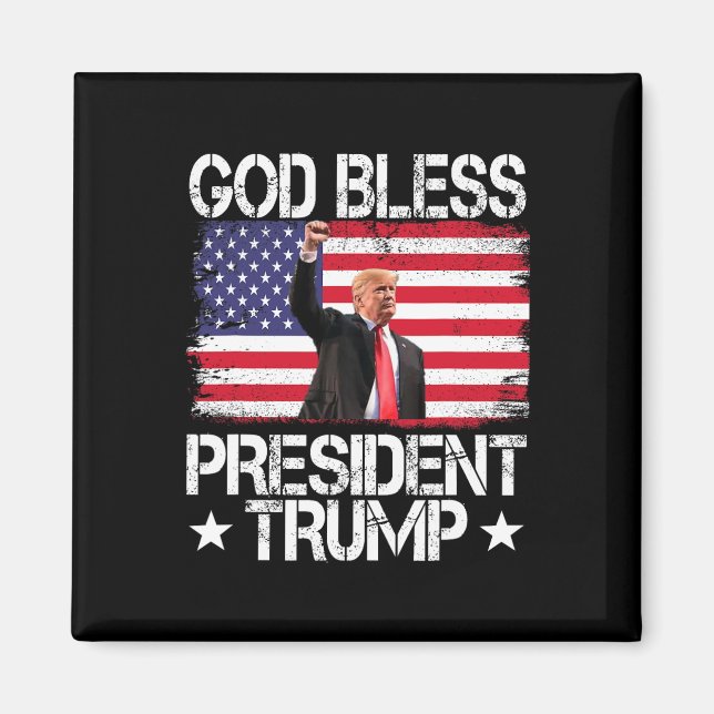 Bless President Trump 2024 Support Trump Election  Magnet (Front)