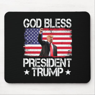 Bless President Trump 2024 Support Trump Election Mouse Mat