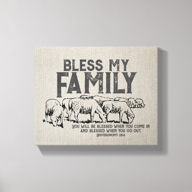 Bless Scripture Canvas Print (Front)