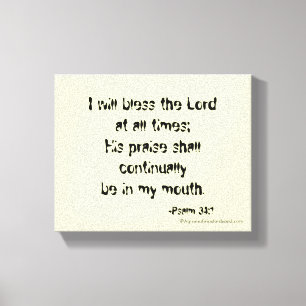 Bless the Lord Canvas Print