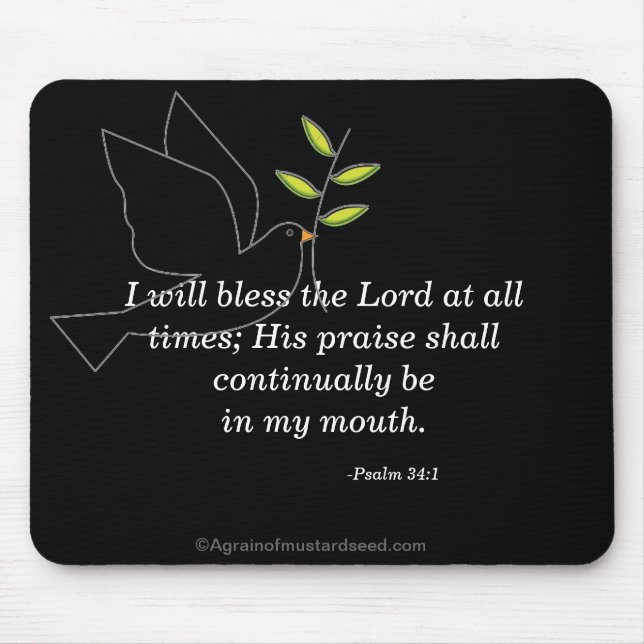 Bless the Lord Mouse Mat (Front)