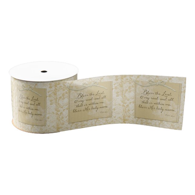 Bless the Lord O My Soul Grosgrain Ribbon (Spool)