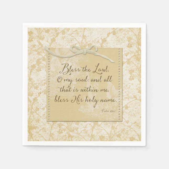 Bless the Lord O My Soul Napkin (Front)
