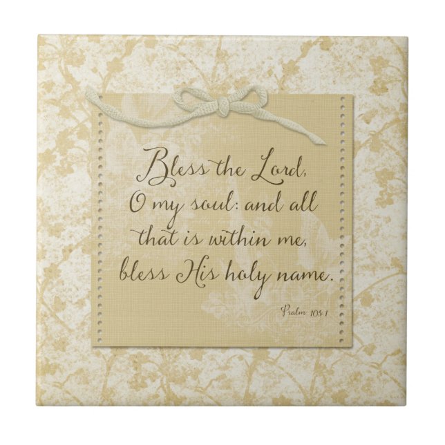 Bless the Lord O My Soul Tile (Front)