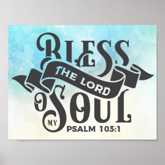 Bless The Lord O My Soul - Watercolor Wall Art