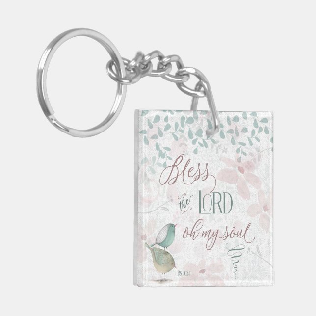 Bless the Lord - Ps 103:1 Key Ring (Front Left)