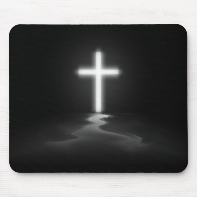 Bless The Thin Blue Line Cross Mouse Mat (Front)