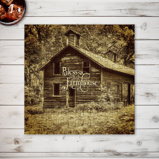 Bless This Farmhouse Vintage Jigsaw Puzzle