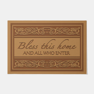 Bless This Home And All Who Enter Door Mat