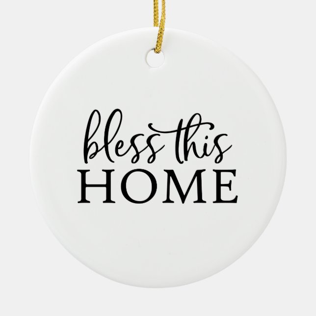 Bless this Home Ceramic Tree Decoration (Front)