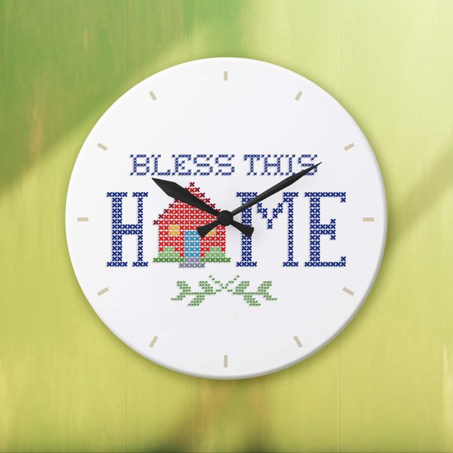 Bless This Home Clock (Keep time with a touch of warmth using our "Bless This Home" wall clock. )