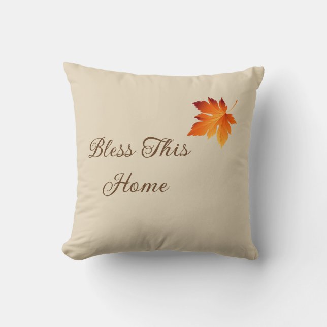 Bless This Home Throw Pillow (Front)