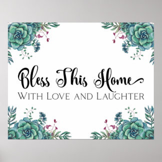 Bless This Home with Love and Laughter Print