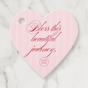 Bless This Journey Customisable Year Wedding Favour Tags